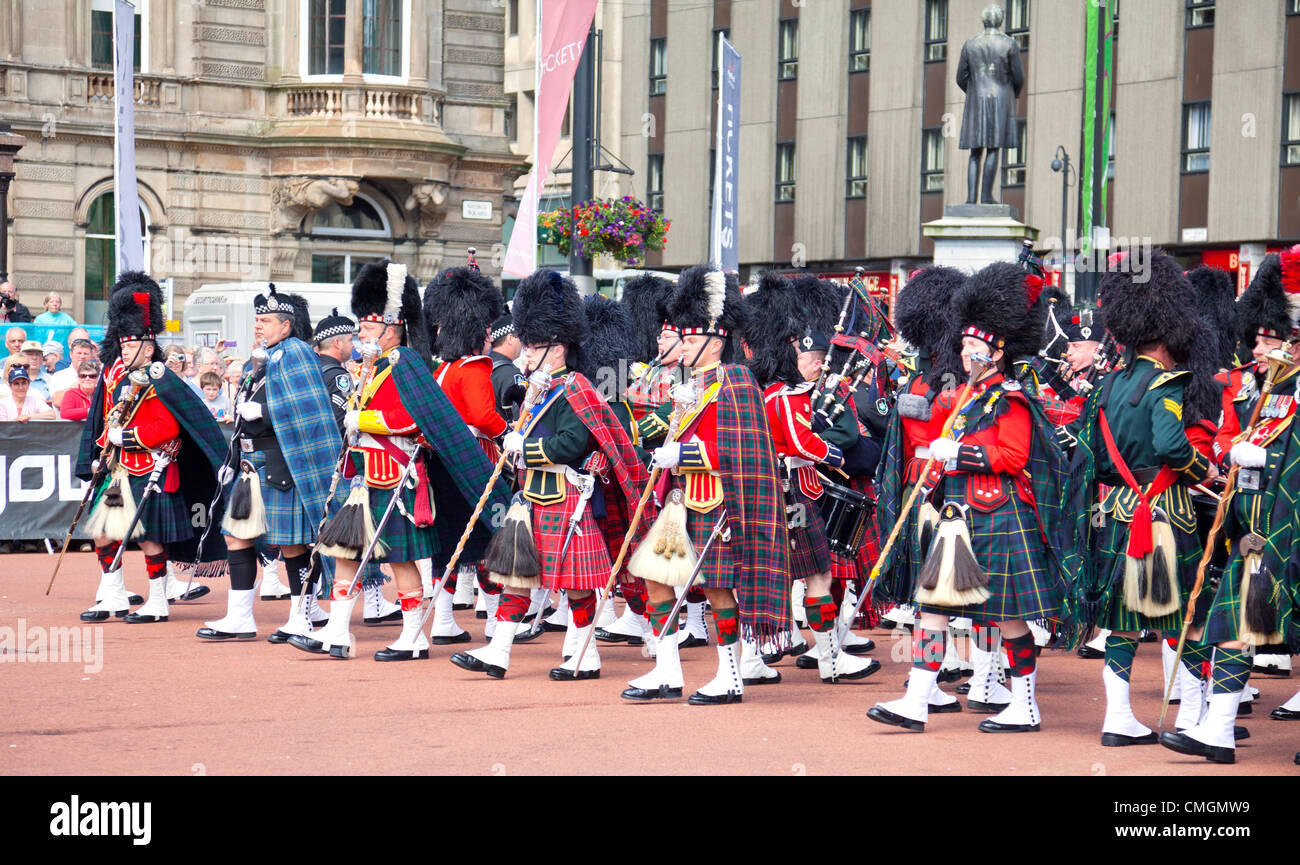 Drum Major aus die Massed Pipes and Drums aus verschiedenen