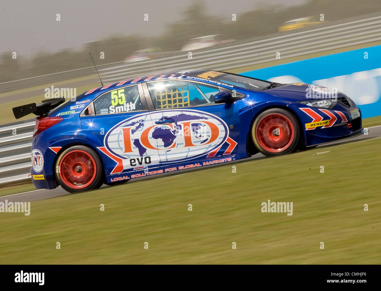 11.08.2012, Norfolk, England, Jeff Smith fährt das Team Pirtek Racing Honda Civic während Samstag qualifying, British Touring Car Championship Snetterton 300 Curcuit. Stockfoto