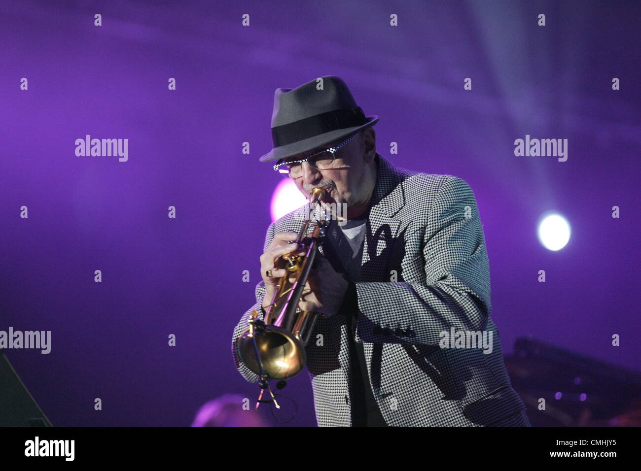 Danzig, Polen 11. August 2012 Solidarität des Arts Festival.   Tomasz Stanko tritt während der "Raum der Freiheit: Stanko + Open-Air-Jazz-Show". Stockfoto