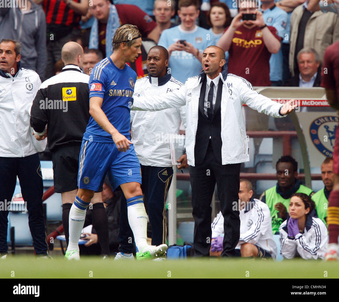 ROBERTO DIMATEO CHELSEA V MANCHESTER CITY PARK VILLA BIRMINGHAM ENGLAND 12. August 2012 Stockfoto