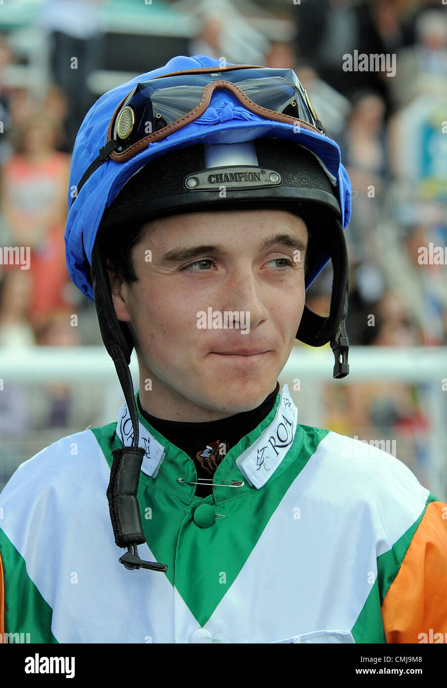 GEORGE CHALONER JOCKEY YORK RACECOURSE YORK ENGLAND 28. Juli 2012 Stockfoto