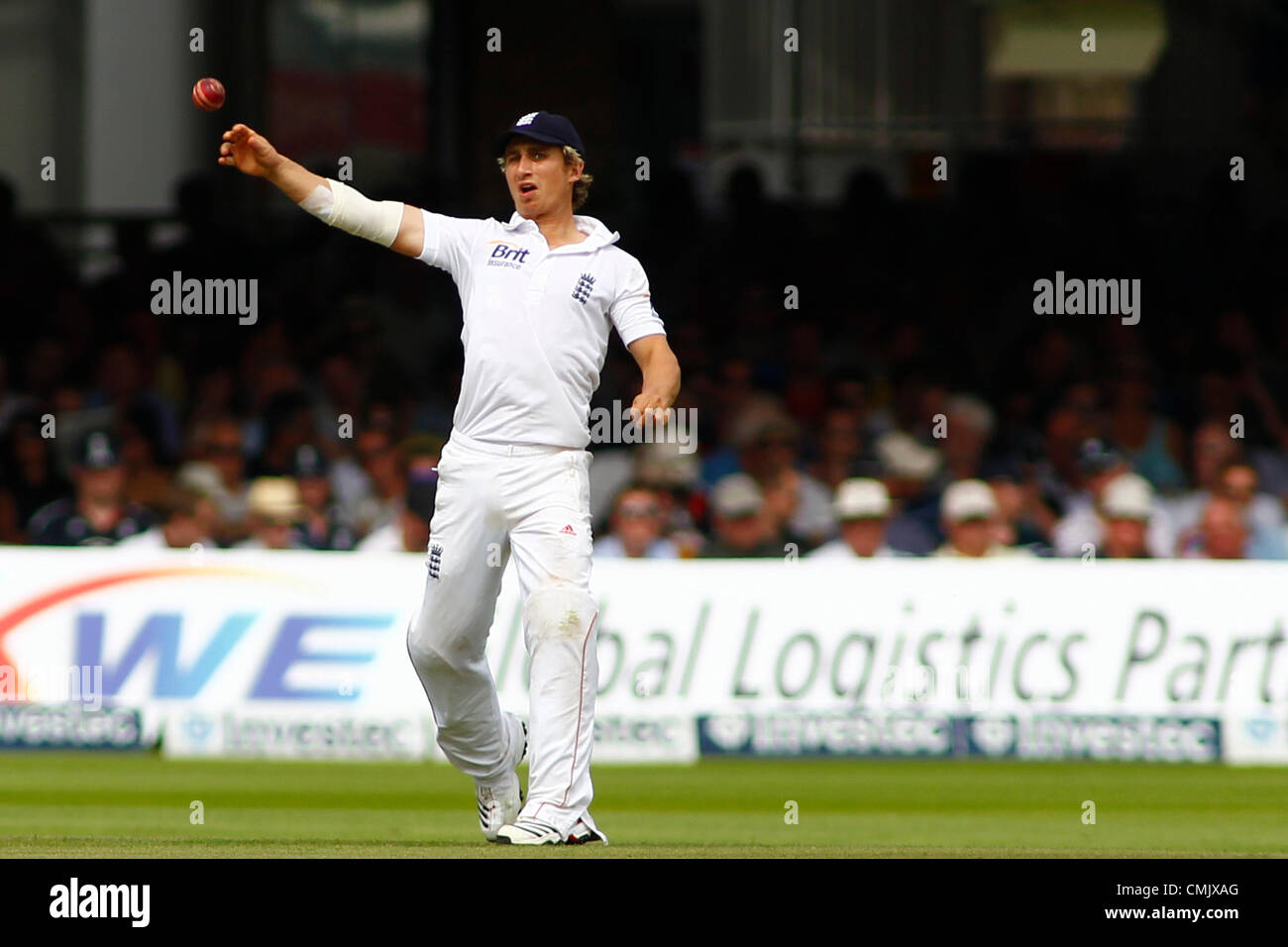 19.08.2012 London, England. Englands James Taylor während der dritten Investec Cricket Test Länderspiel zwischen England und Südafrika, spielte an der Lords Cricket Ground: obligatorische Kredit: Mitchell Gunn Stockfoto