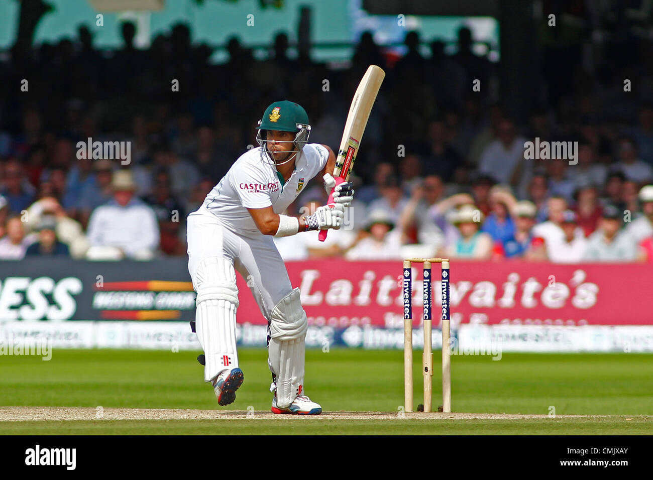 19.08.2012 London, England.South Africas Südafrikas Jean-Paul Duminy während der dritten Investec Cricket Test Länderspiel zwischen England und Südafrika, spielte an der Lords Cricket Ground: obligatorische Kredit: Mitchell Gunn Stockfoto