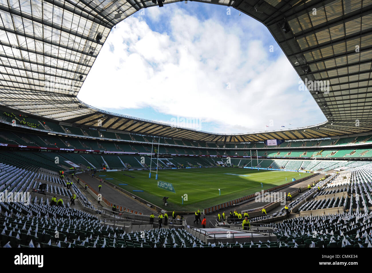 TWICKENHAM Stadion ENGLAND V Australien TWICKENHAM LONDON ENGLAND 2. November 2013 Stockfoto