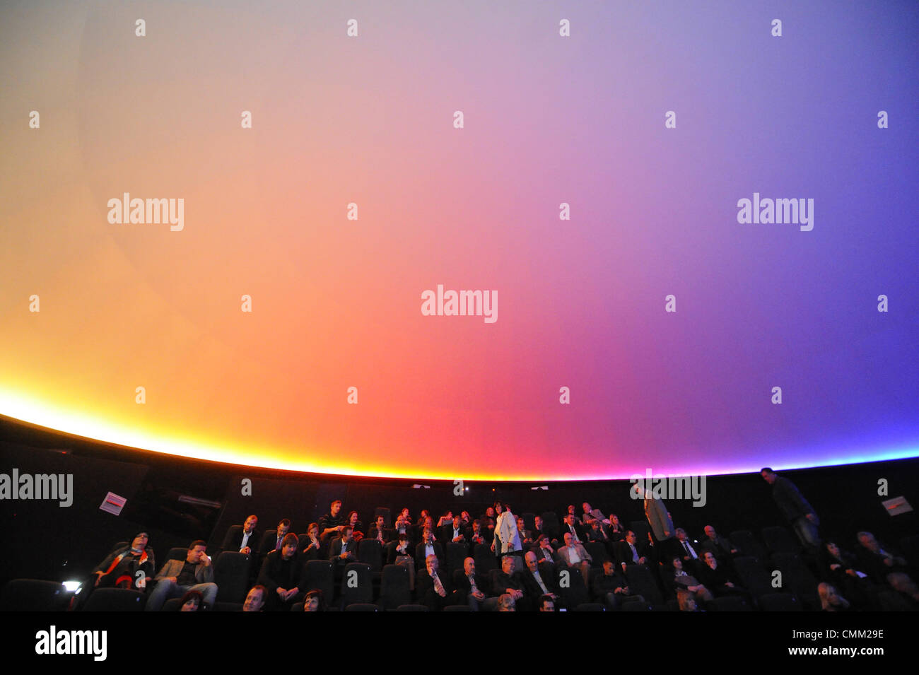 Erste 3D Planetarium in der Tschechischen Republik und ist Teil des Techmanie Science Center wurde am 4. November in Pilsen, Tschechien eröffnet. (CTK Foto/Petr Eret) Stockfoto