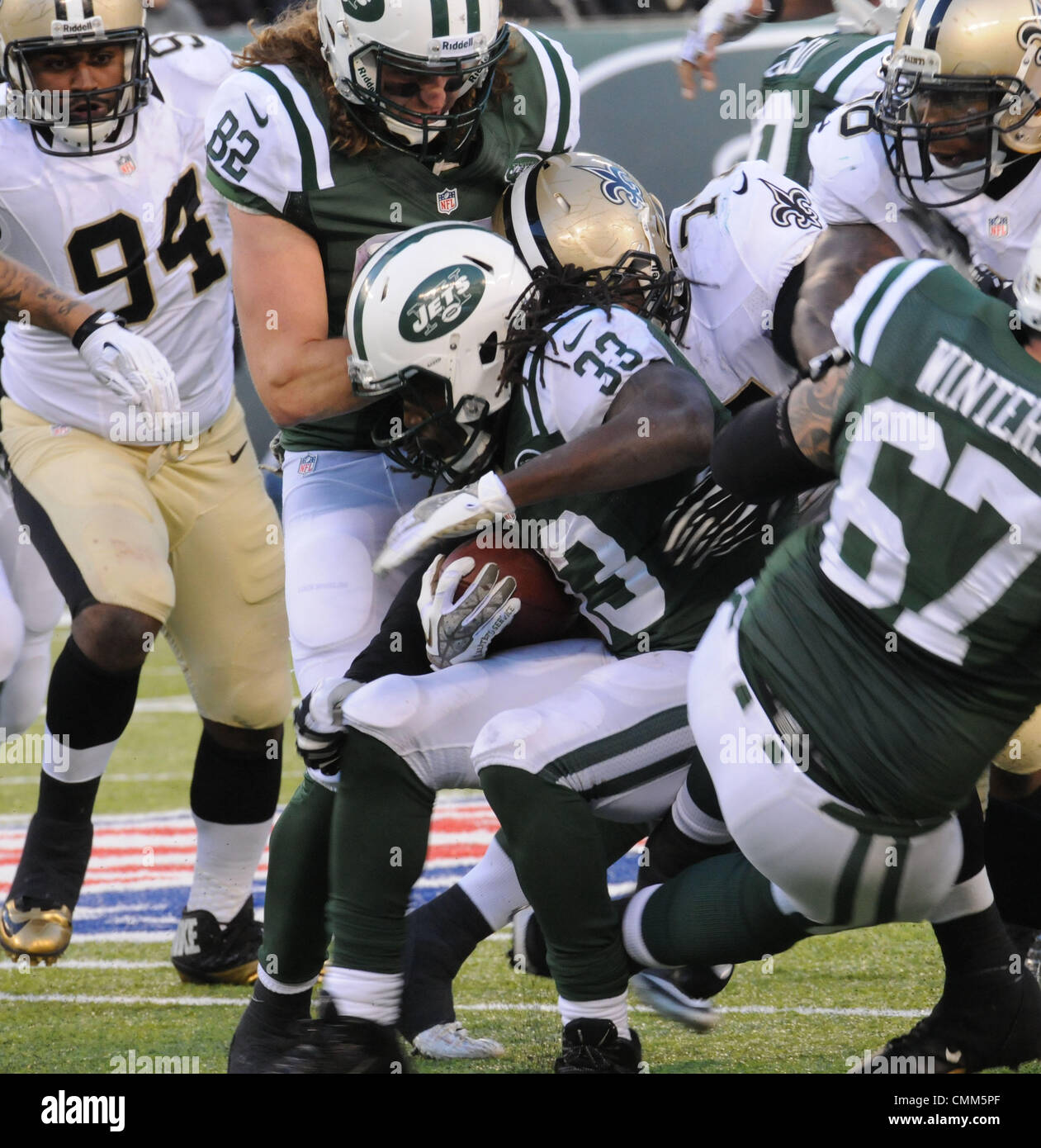 New York, New York, USA. 3. November 2013. RB CHRIS IVORY während der New York Jets Vs New Orleans Saints bei Met LIfe-Stadion. © Jeffrey Geller/ZUMA Wire/ZUMAPRESS.com/Alamy Live-Nachrichten Stockfoto