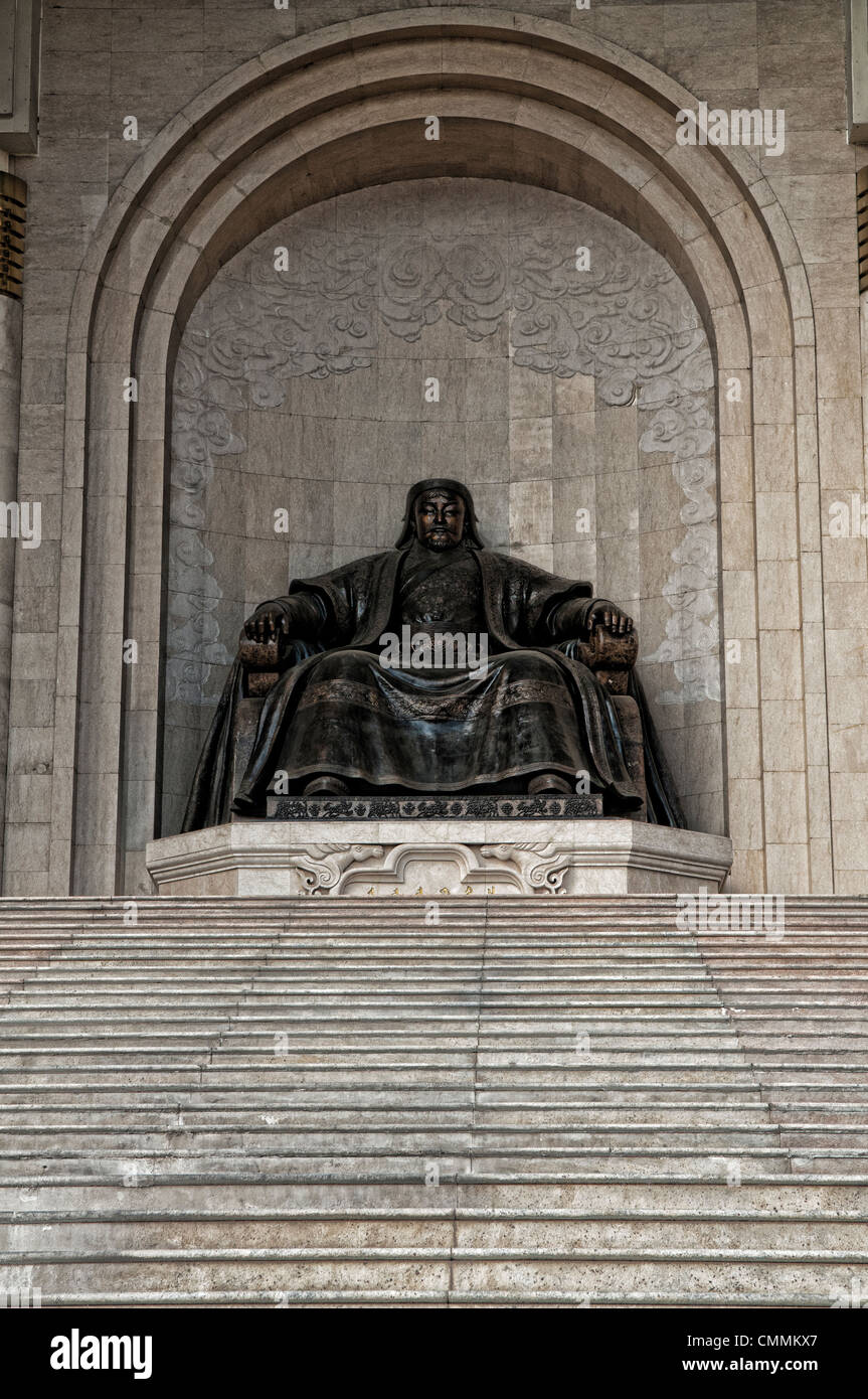 Dschingis Khan Statue in Ulan Bator, Mongolei Stockfoto