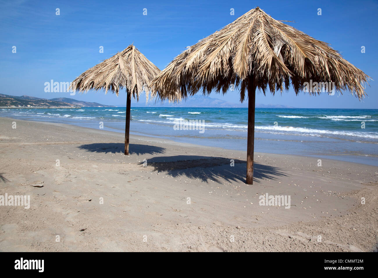Strandszene, Alykes, Kakynthos, Ionische Inseln, griechische Inseln, Griechenland, Europa Stockfoto