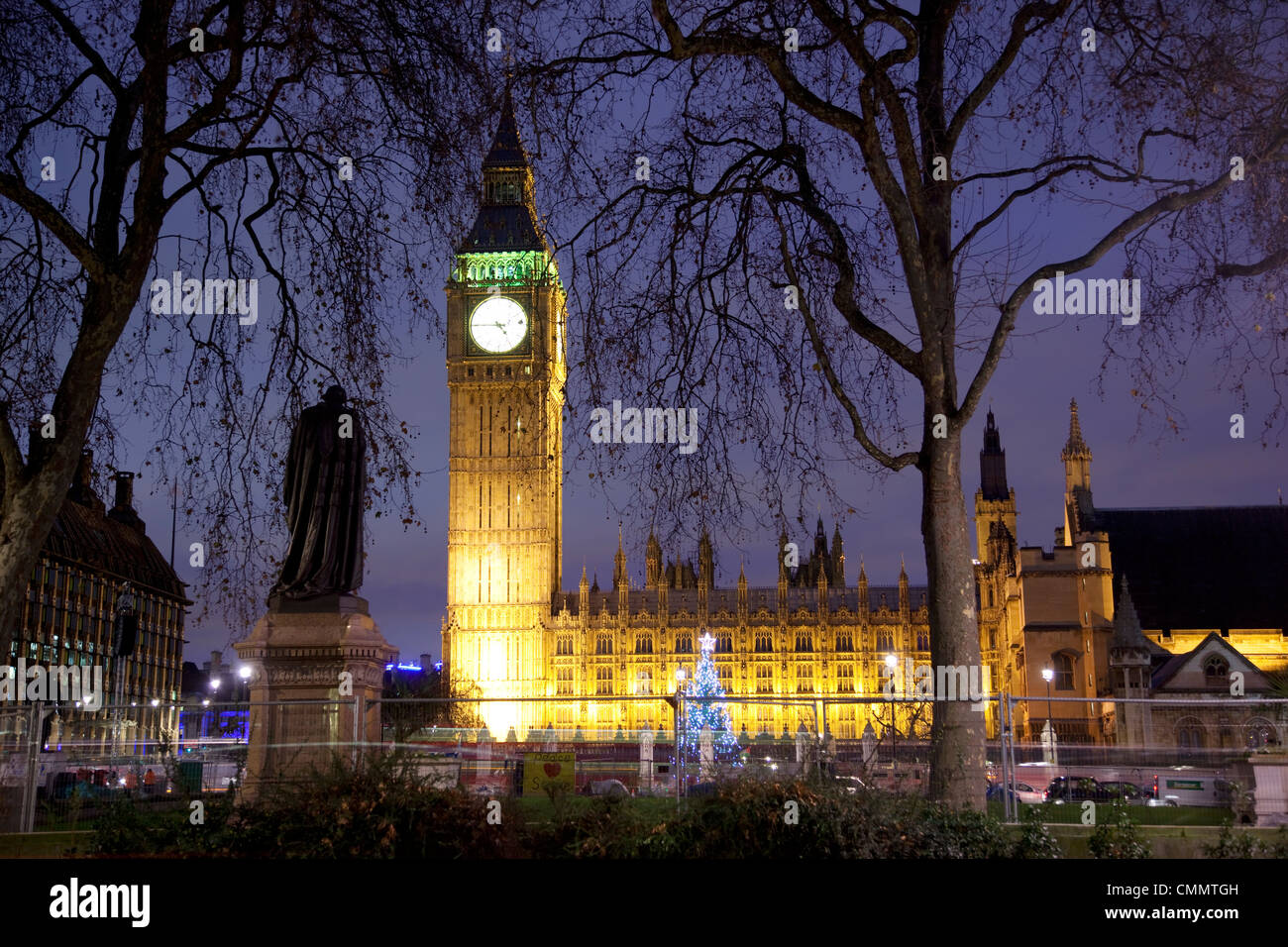Big Ben in der Abenddämmerung, Westminster, London, England, Vereinigtes Königreich, Europa Stockfoto