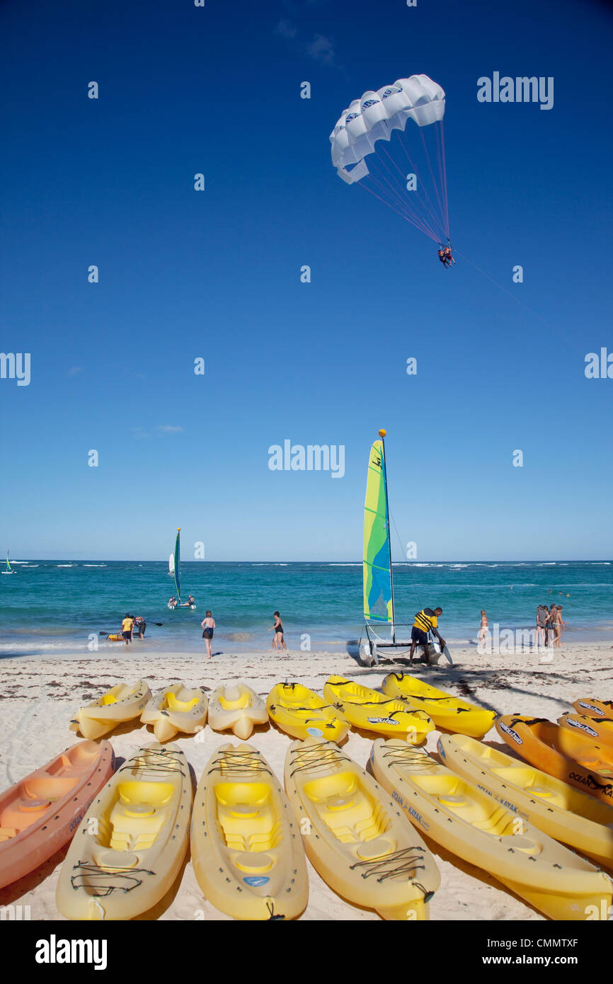 Wassersport, Bavaro Beach, Punta Cana, Dominikanische Republik, Karibik, Karibik, Mittelamerika Stockfoto