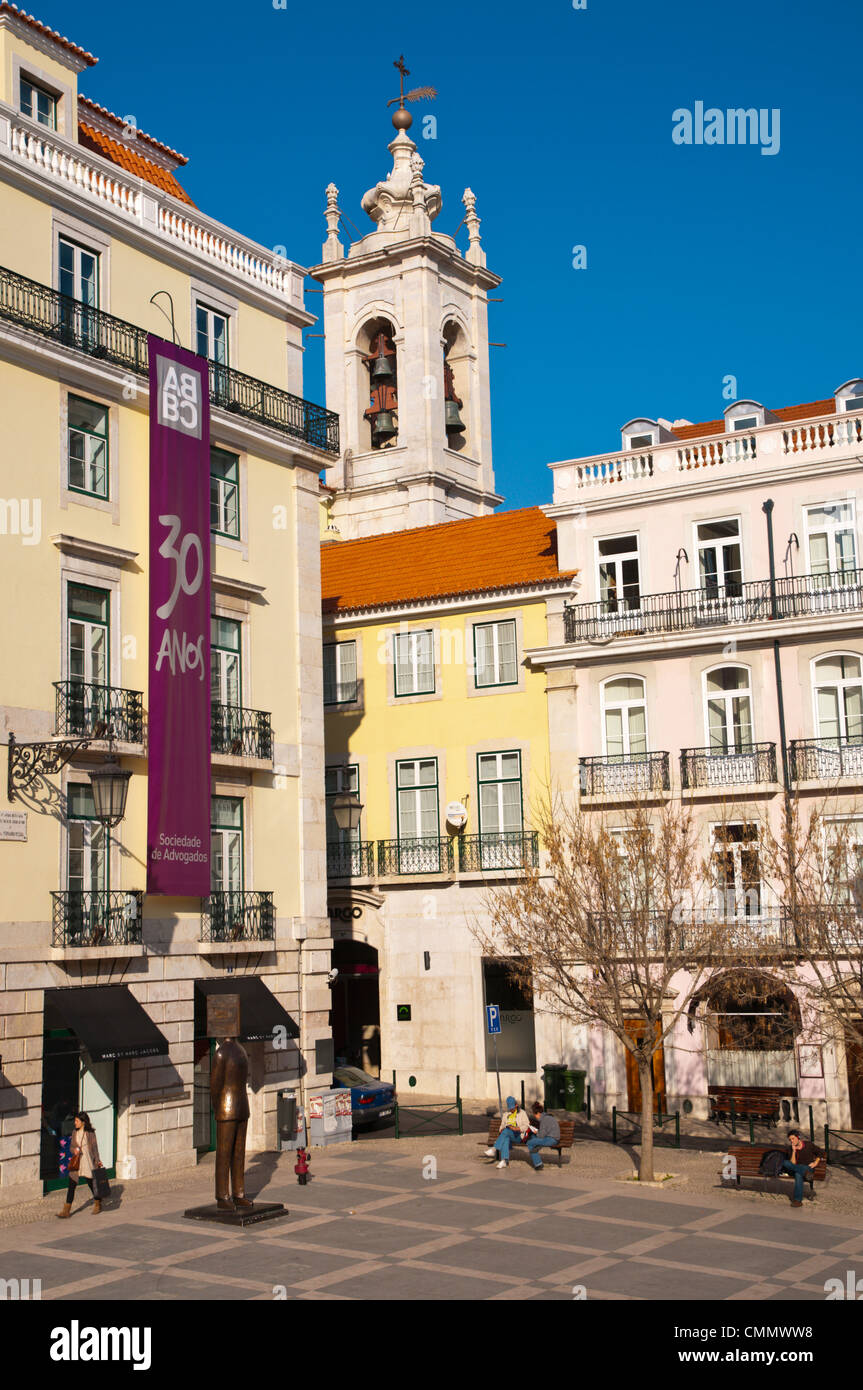 Largo de Sao Carlos quadratische Chiado Bezirk Lissabon Portugal Mitteleuropa Stockfoto