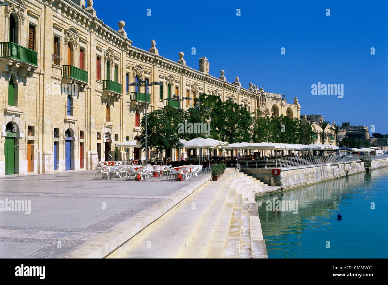 Valletta Waterfront, Valletta, Malta, Mittelmeer, Europa Stockfoto