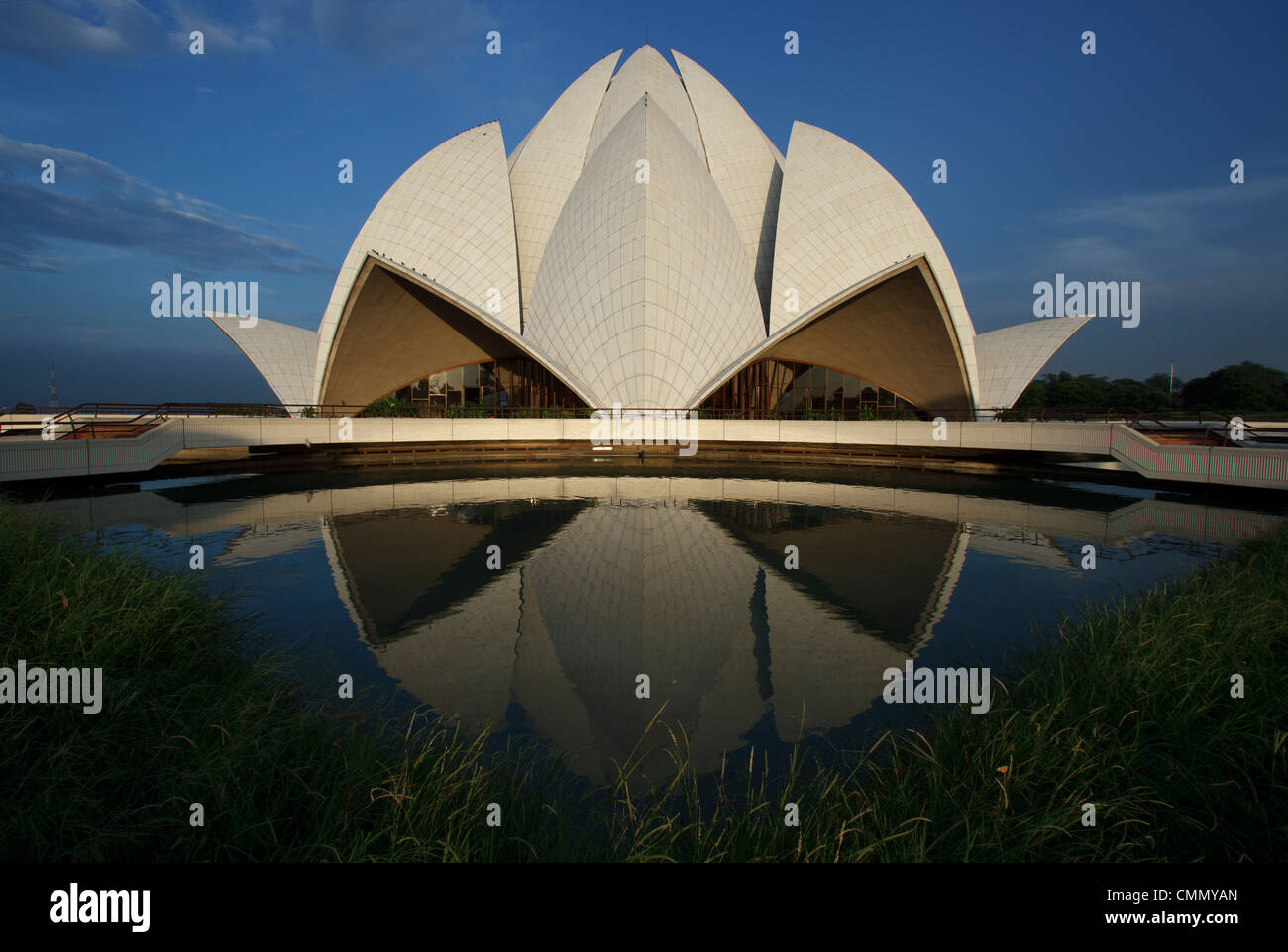 Der Lotus-Tempel des Bahá ' í Glaubens in Neu-Delhi, Indien. Stockfoto