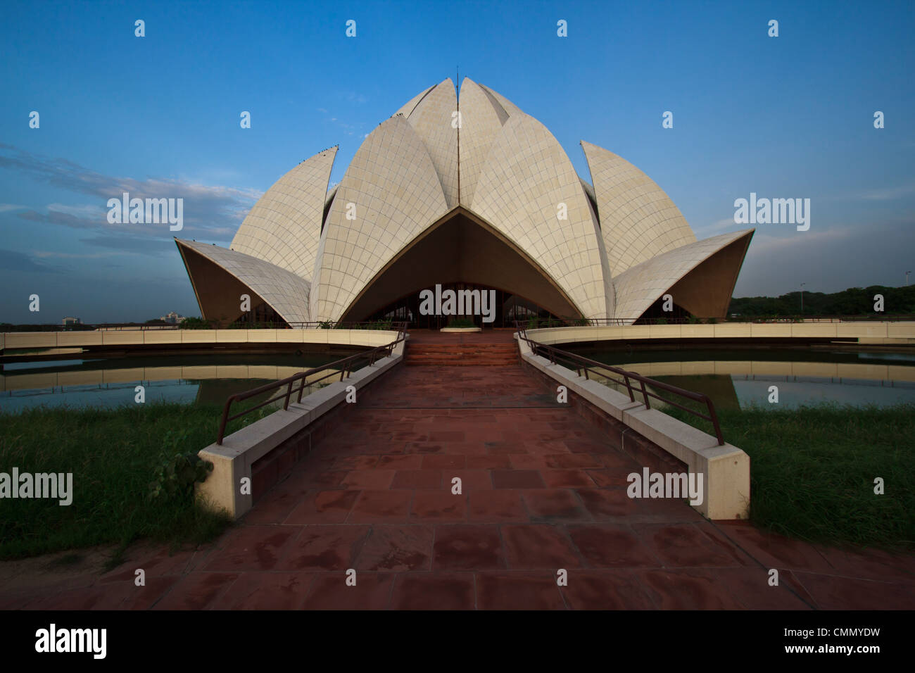 Der Lotus-Tempel des Bahá ' í Glaubens in Neu-Delhi, Indien. Stockfoto