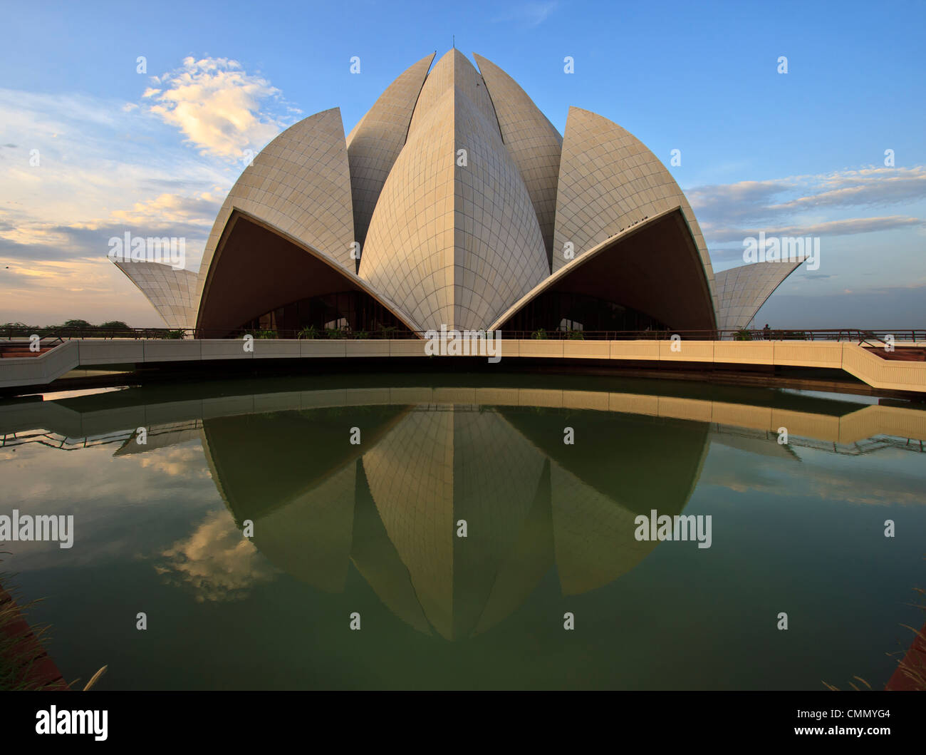 Der Lotus-Tempel des Bahá ' í Glaubens in Neu-Delhi, Indien. Stockfoto