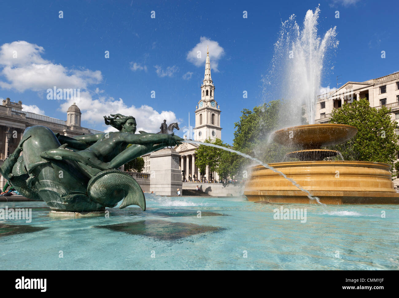 Trafalgar Square mit St. Martin ist in den Bereichen Kirche, London, England, Vereinigtes Königreich, Europa Stockfoto