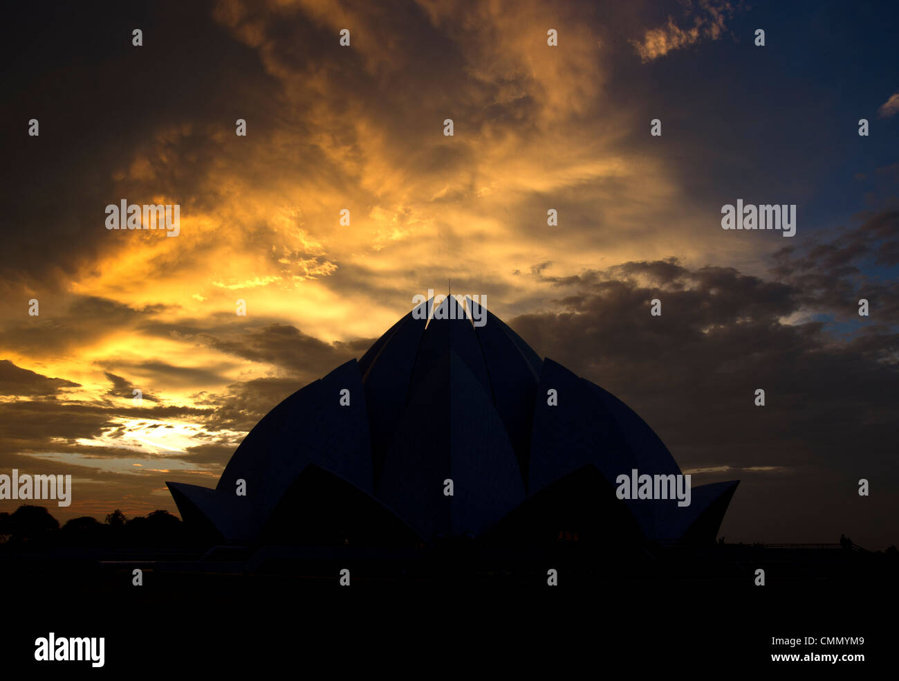 Der Lotus-Tempel des Bahá ' í Glaubens in Neu-Delhi, Indien Stockfoto