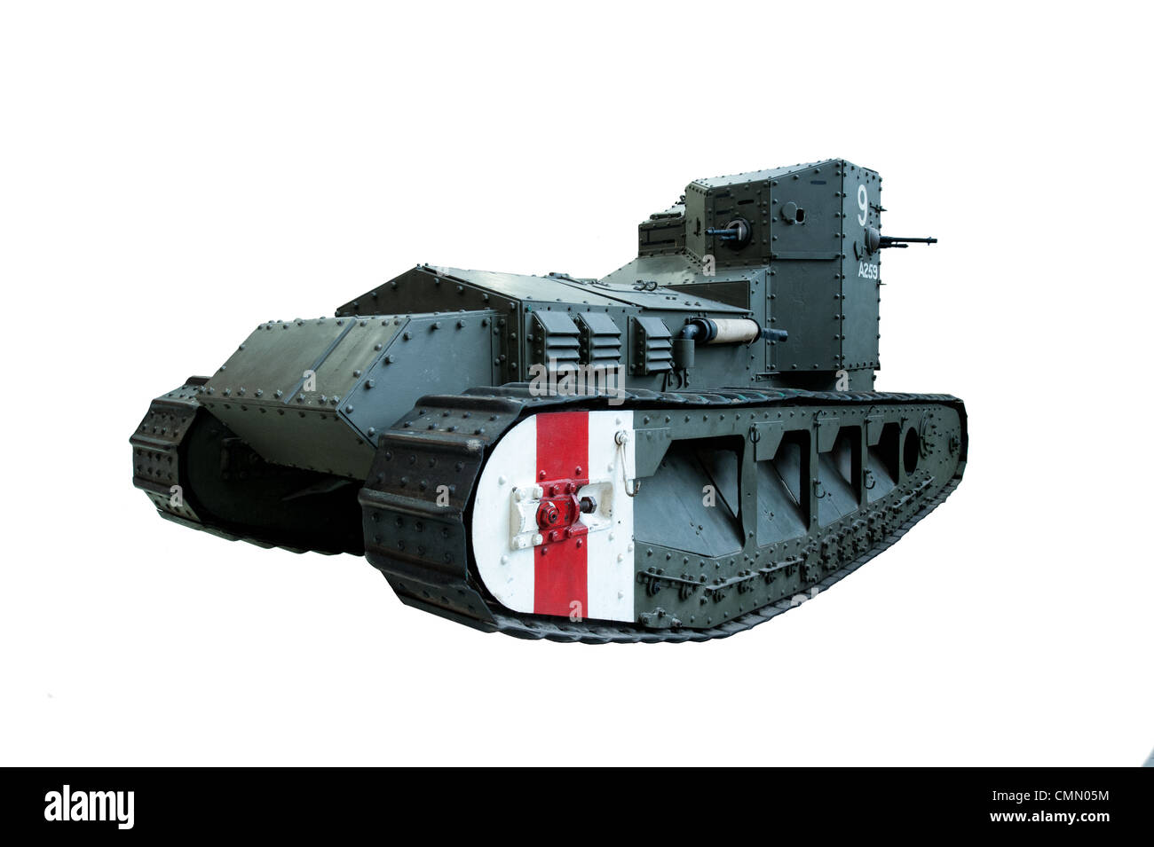 Mittlere Mk (Whippet) WW 1 Tank, auch bekannt als die Tritton Chaser Ausschneiden von britischen Streitkräften verwendet Stockfoto