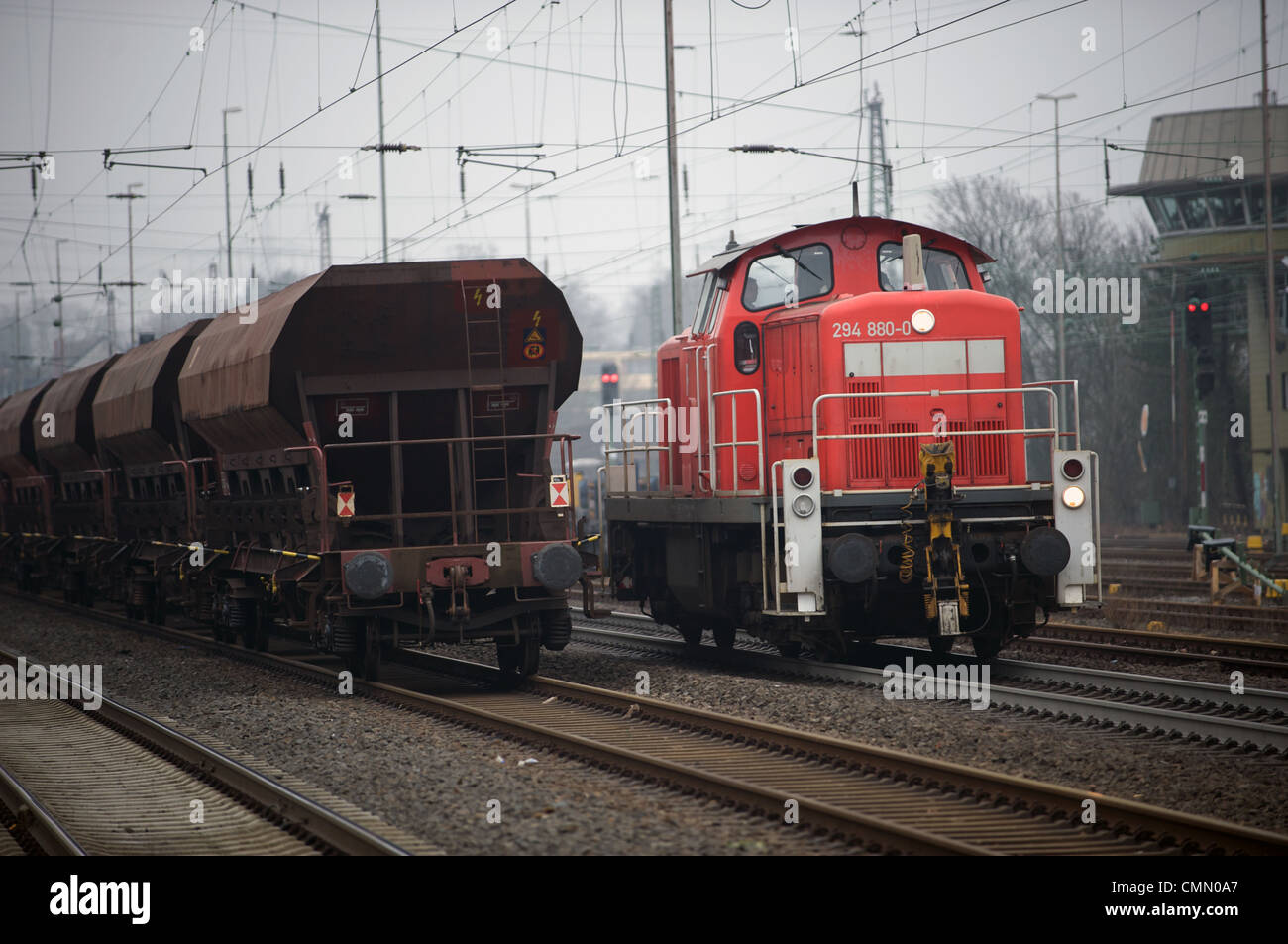 Güterzüge, Solingen, Germany. Stockfoto