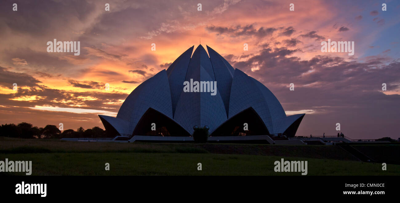 Der Lotus-Tempel von den Bahai-Glauben in Neu-Delhi, Indien. Stockfoto