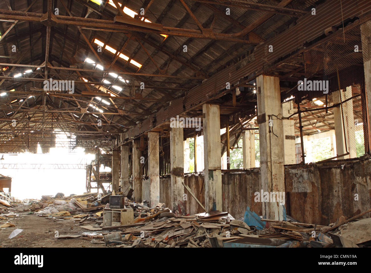 Verlassene Industrieofen Stockfoto