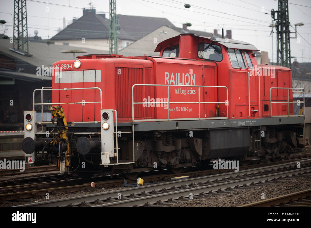 Deutschen Bahn AG (Railion) Diesel Fracht Rangierer Lokomotive Stockfoto