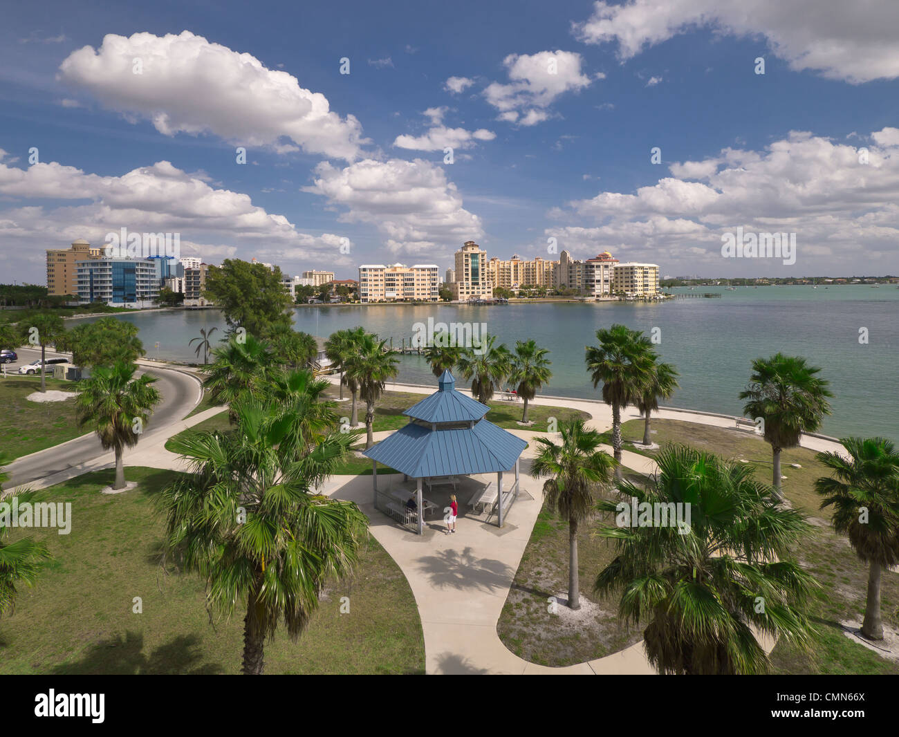 Harts Landung Köder für den Fischfang und Tackle Shop und Park am Fuße des Ringling Bridge auf Sarasota Bay in Sarasota Florida Stockfoto