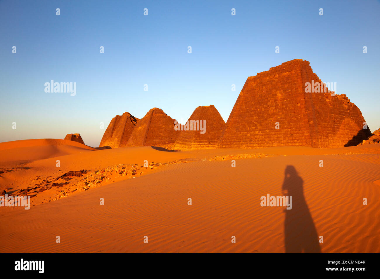 Die Pyramiden von Meroe, Nord-Sudan, Afrika Stockfoto