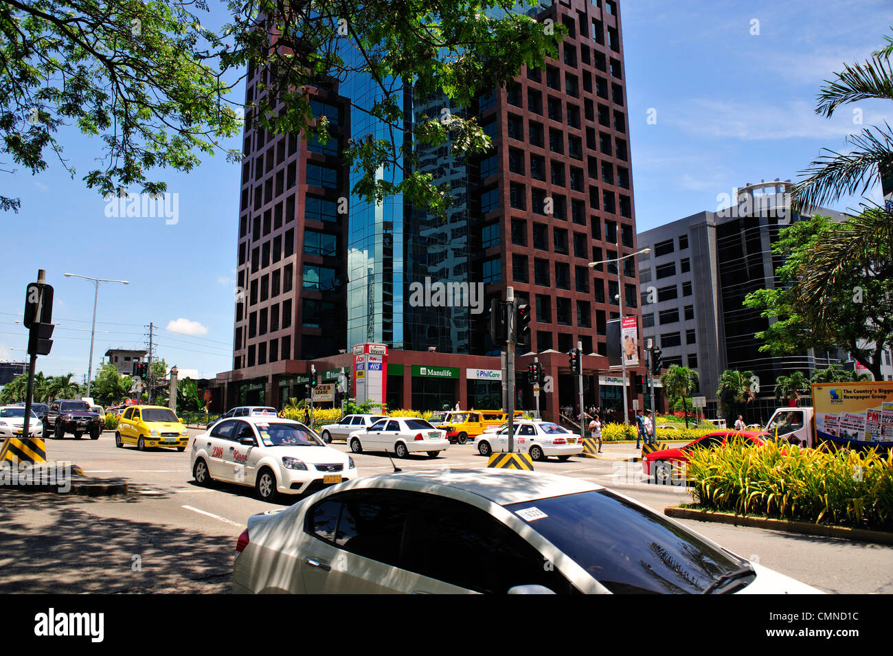 Cebu Stadt Geschäftsviertel Kardinal Rosales Avenue Philippinen Stockfoto