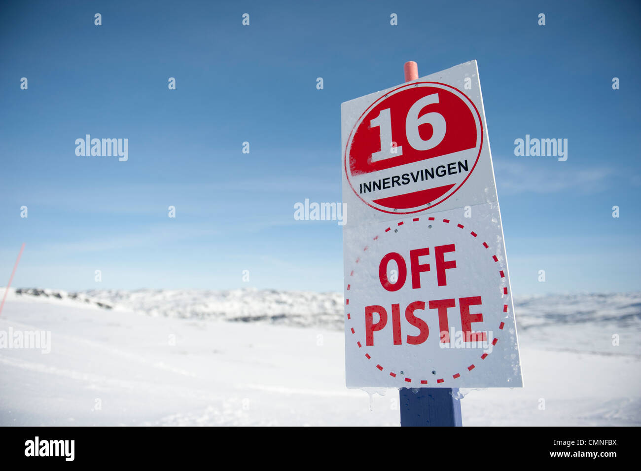 Abseits der Piste ist Skifahren Hovden Skisenter in Setesday, Südnorwegen Stockfoto