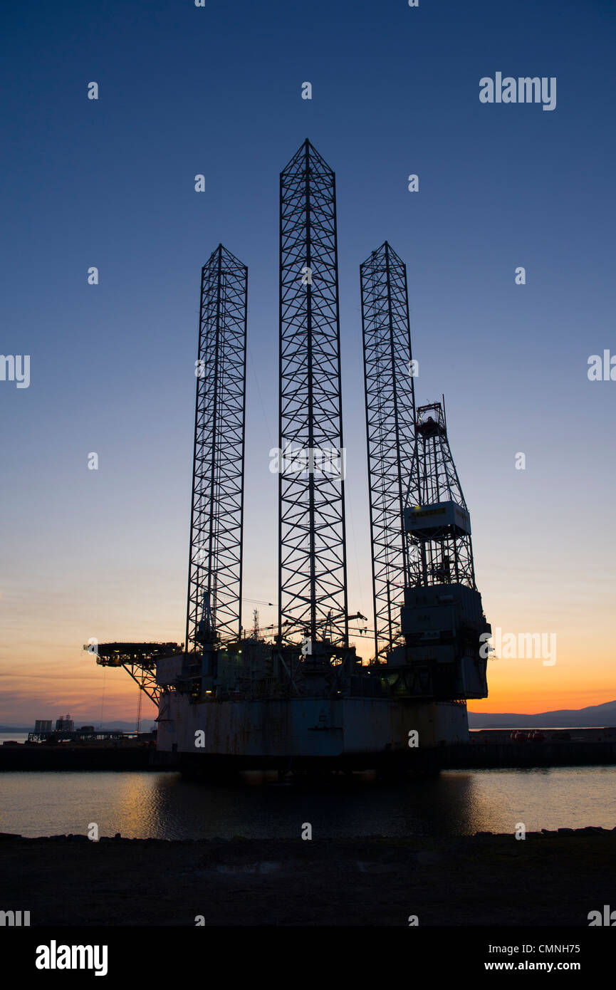 Galaxy 1 Rig bei Nigg Energiepark für Sanierung Stockfoto