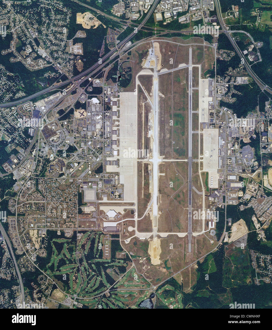 Luftbild-Karte von Andrews Air Force Base, Prinz Georges County, Maryland Stockfoto