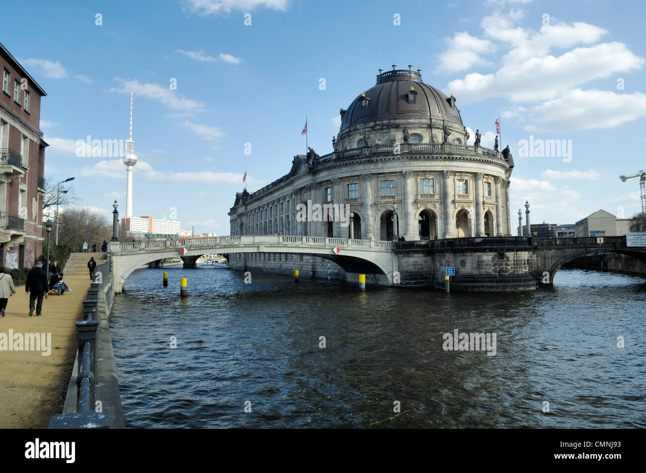 Berlin Museumsinsel, Fernsehturm und der Spree Stockfoto