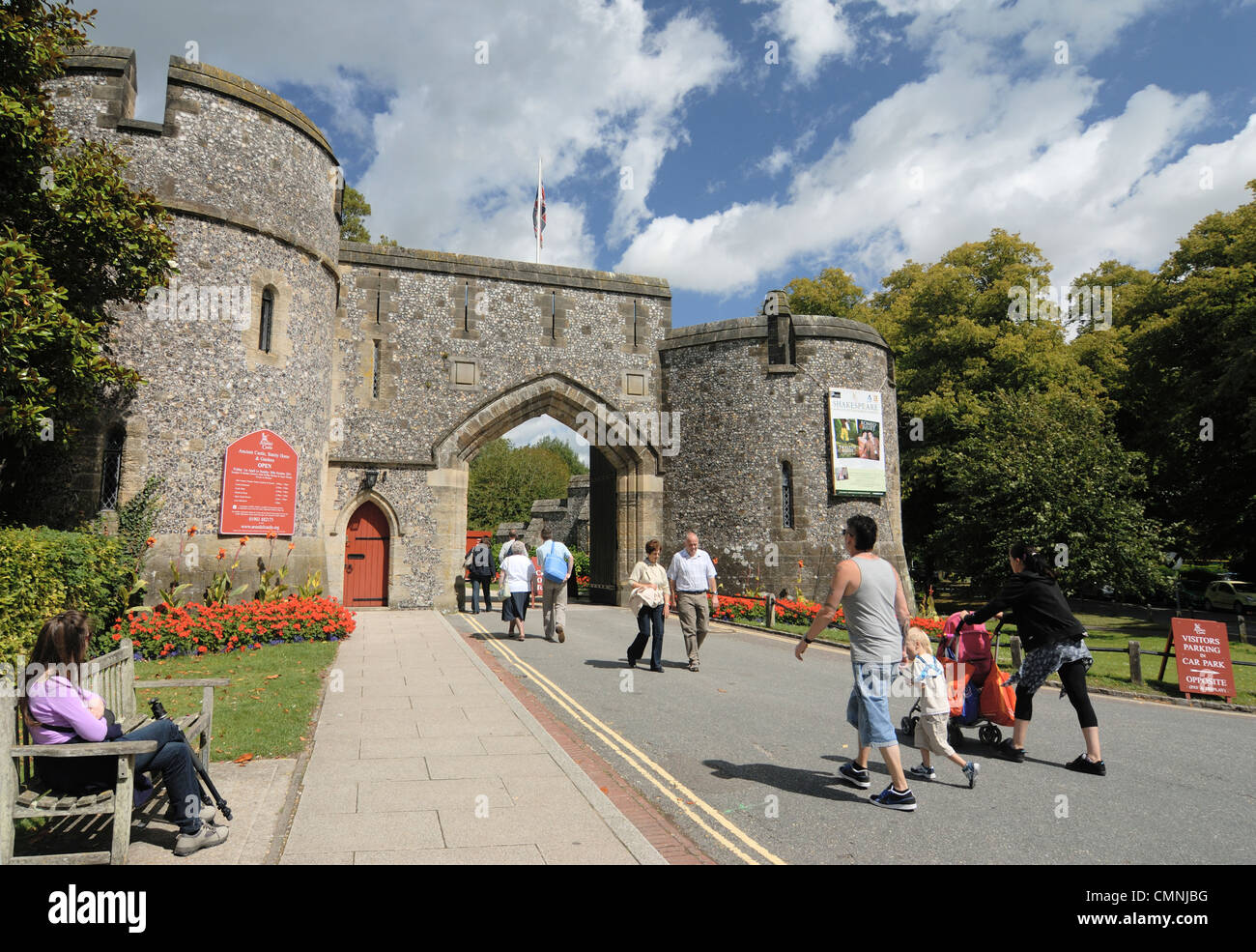 Arundel Castle Gates Stockfoto