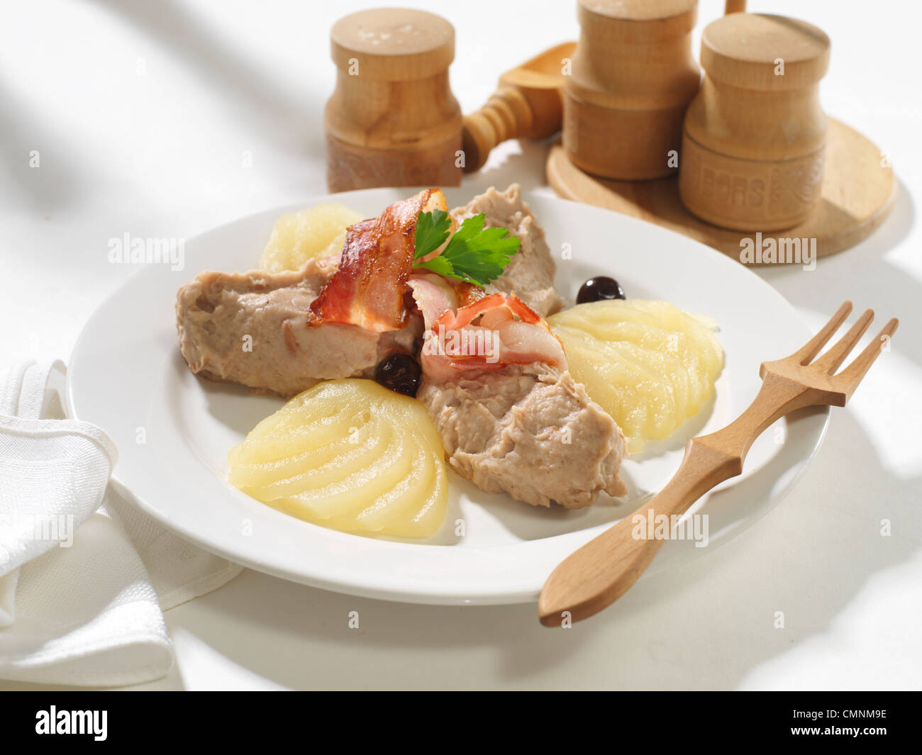 Ganica mit Bohnen Stockfoto