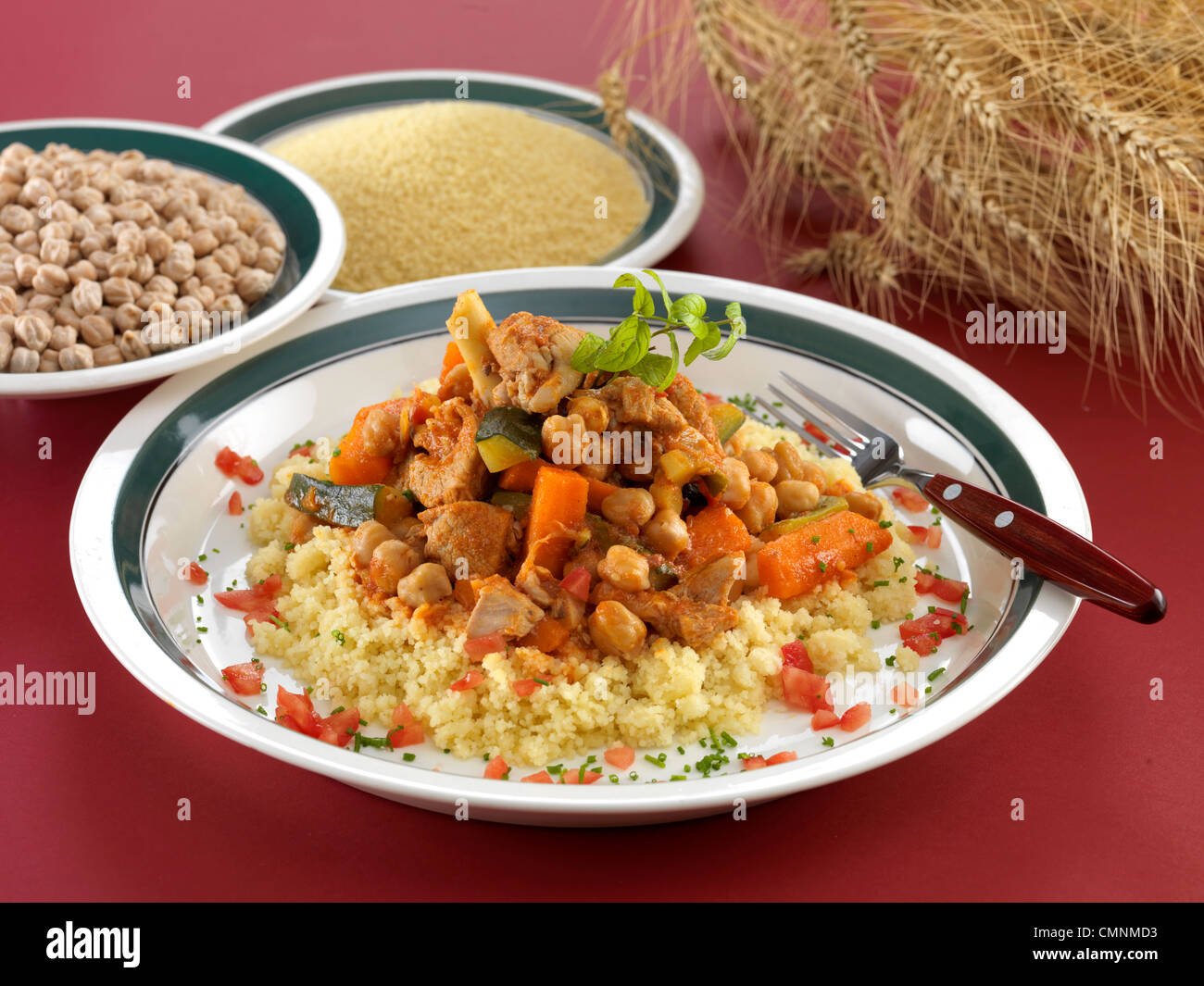 Couscous mit Lamm Studio Foto Stockfoto