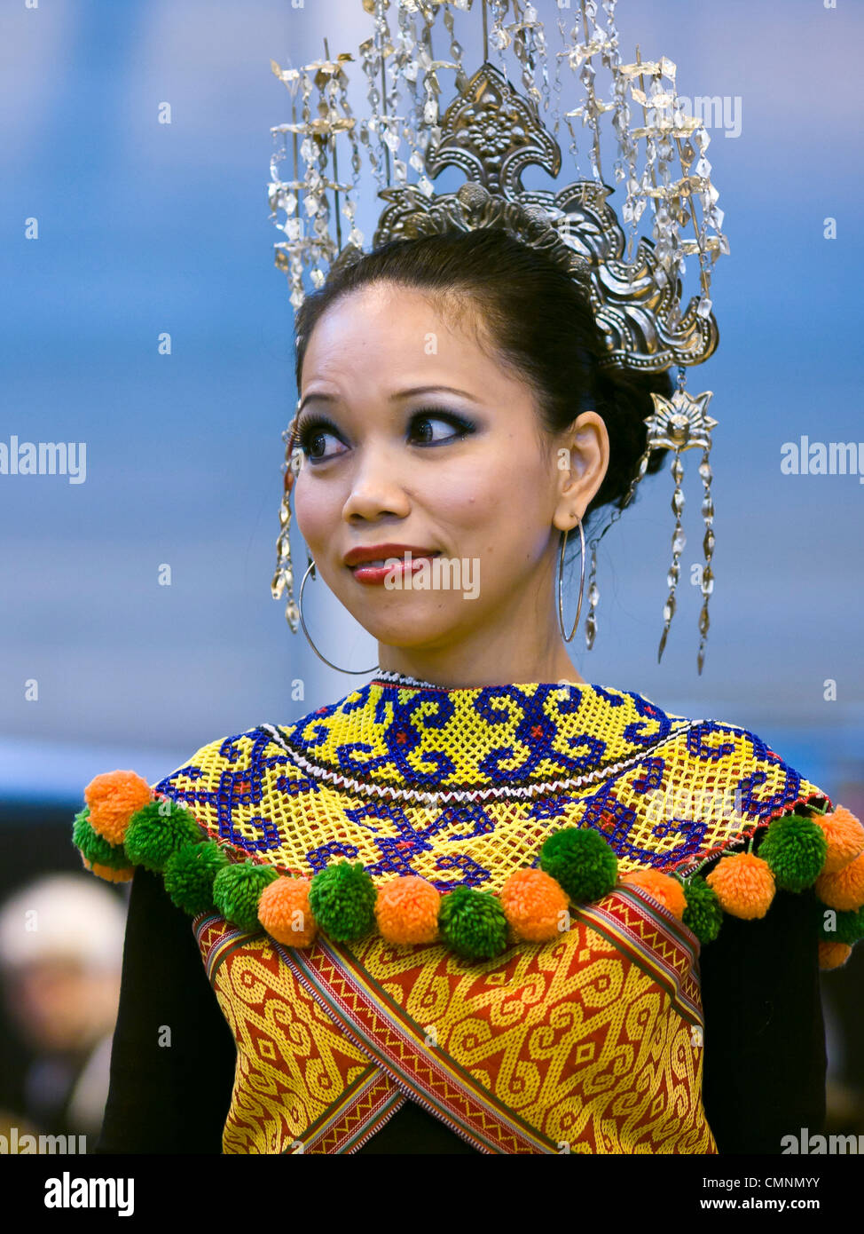 Malaysische Tänzer International Tourism Show 2012 Paris Stockfoto