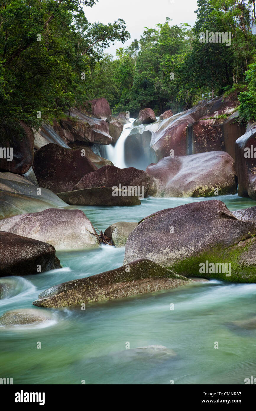 Des Teufels Pool an Babinda Boulders. Babinda, Queensland, Australien Stockfoto