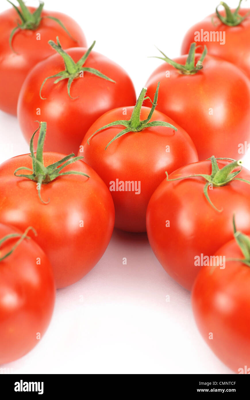 Frische Tomaten gemacht X Wort Stockfoto