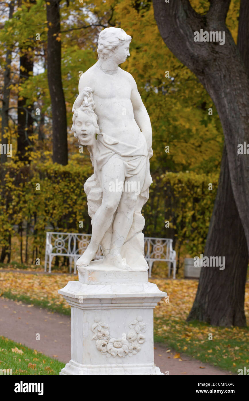 Catherine Park, Zarskoje Selo, Puschkin, in der Nähe von St. Petersburg, Russland, Europa, klassischen Statuen Stockfoto