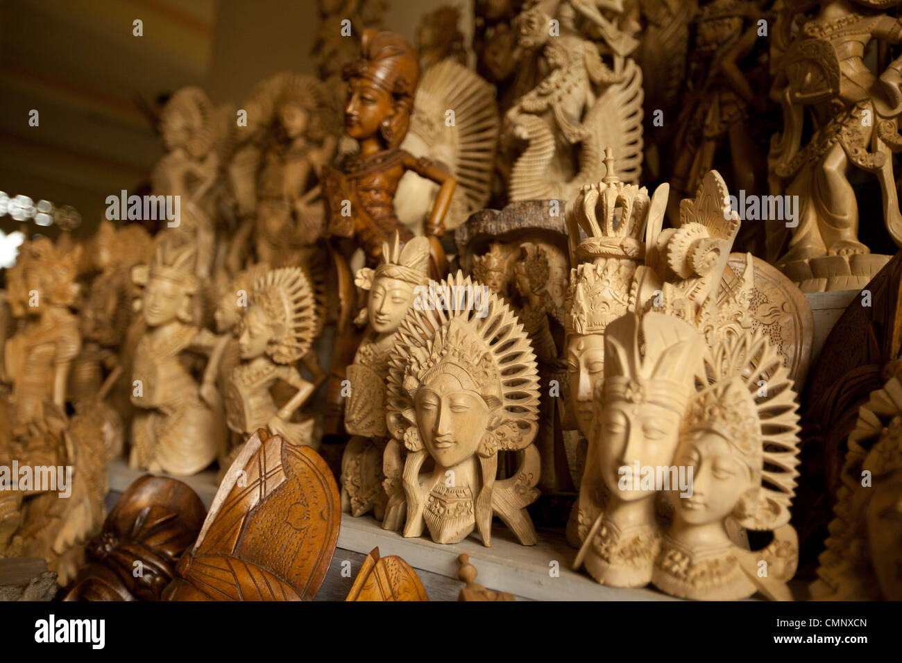 Holz-Bildhauer workshop Stockfoto