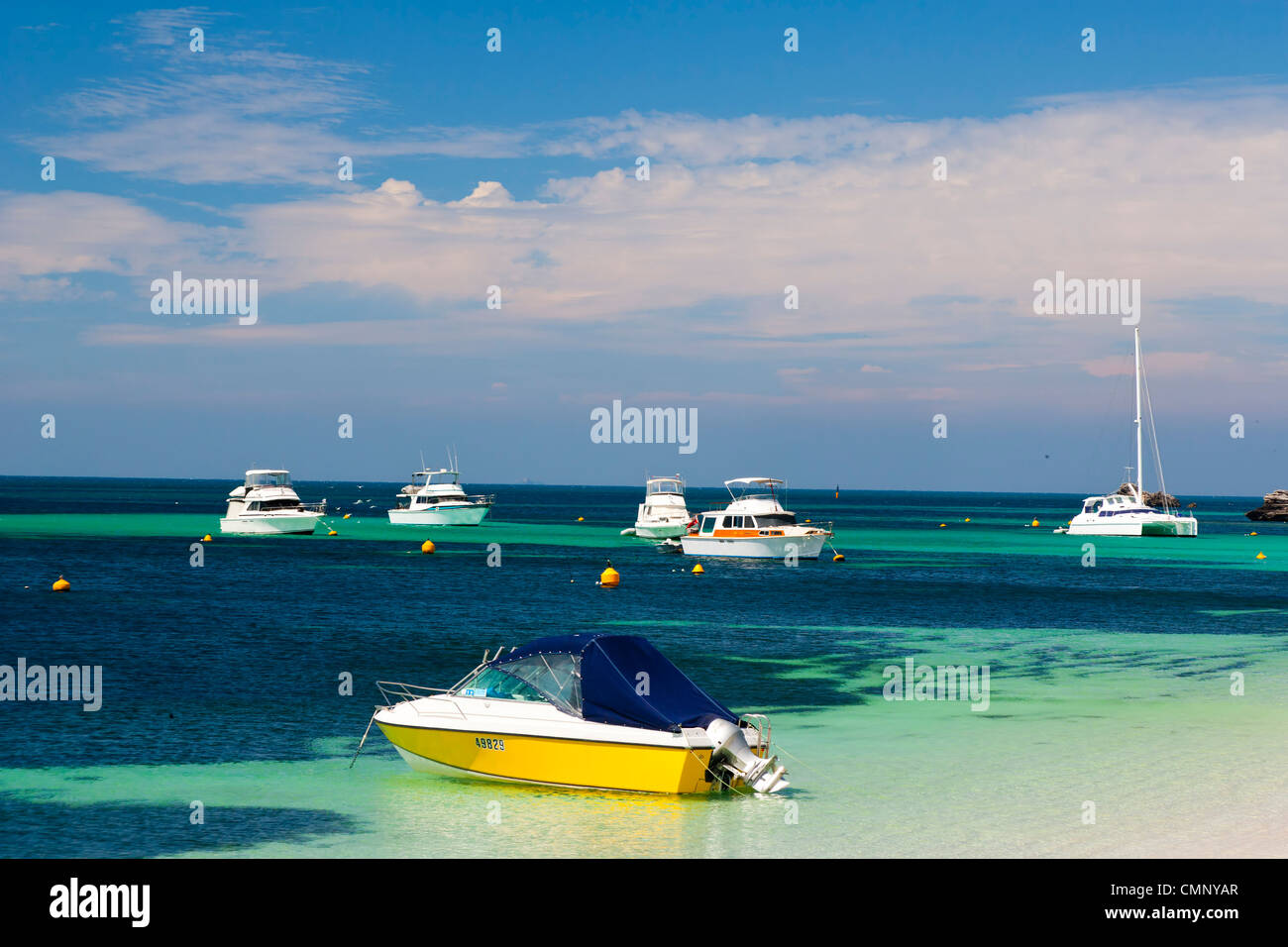 Boote in der Bucht Stockfoto