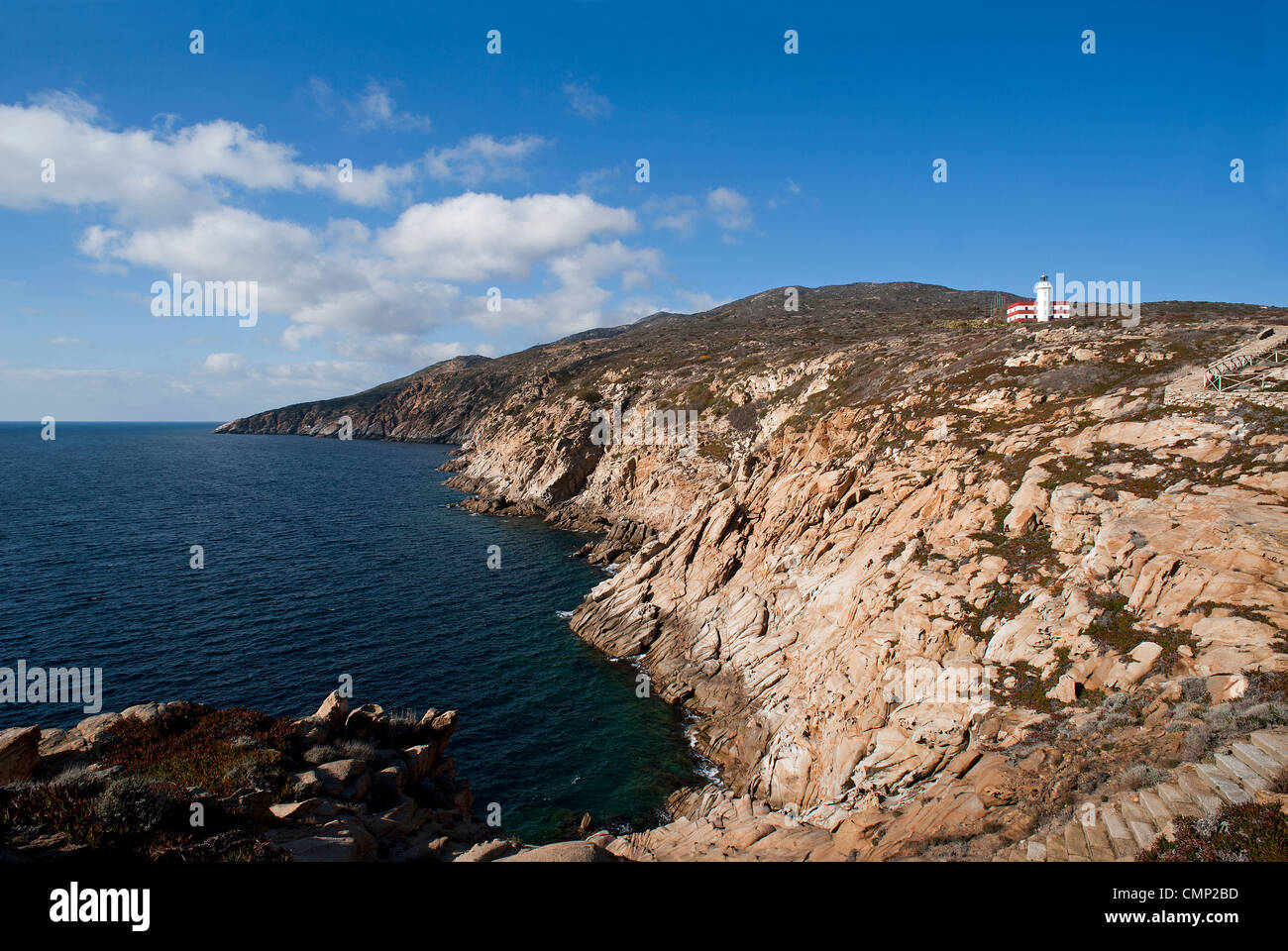 Punta di Capel Rosso und Cala Schizzatoio, Insel Giglio, Grosseto, Toskana, Italien Stockfoto