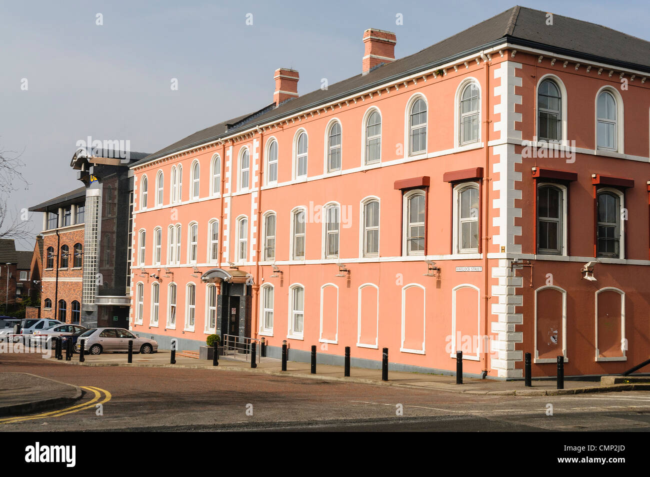 Havelock House, ehemaliger Sitz der Ulster Fernsehen und U105 vor dem Umzug nach City Quays. Stockfoto