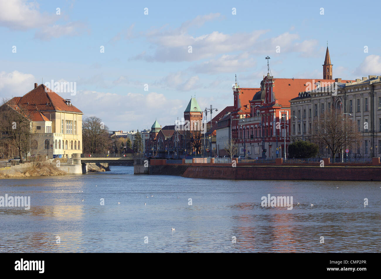 Breslau und Odra River Polen Stockfoto