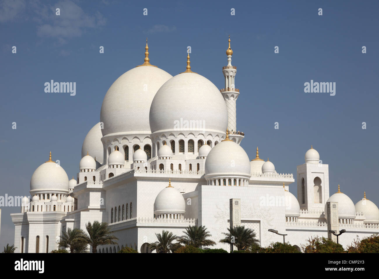 Sheikh-Zayed-Moschee in Abu Dhabi, Vereinigte Arabische Emirate Stockfoto