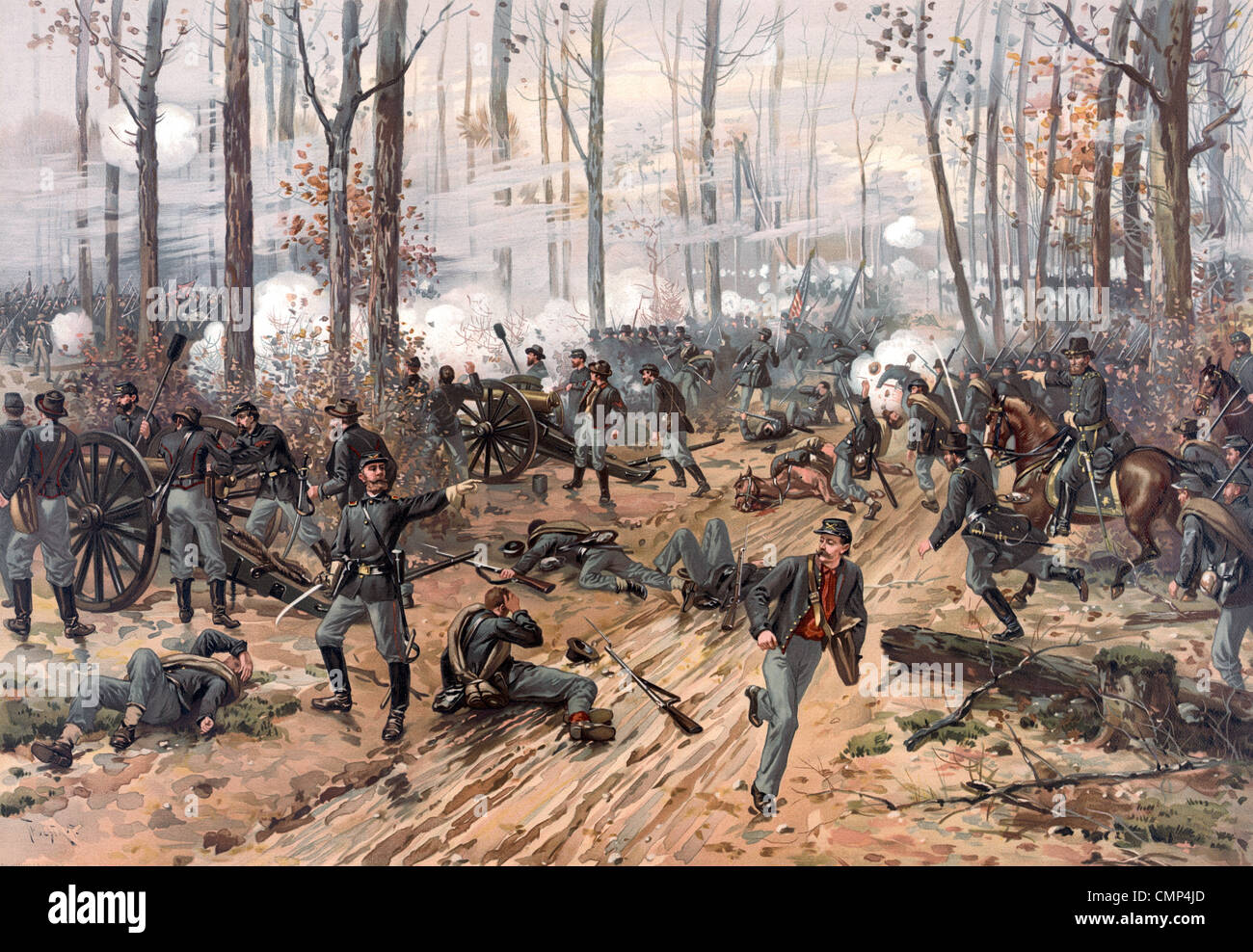 Die Schlacht von Shiloh, auch bekannt als die Schlacht von Pittsburg Landing, Schlacht im westlichen Theater des amerikanischen Bürgerkrieges. Stockfoto