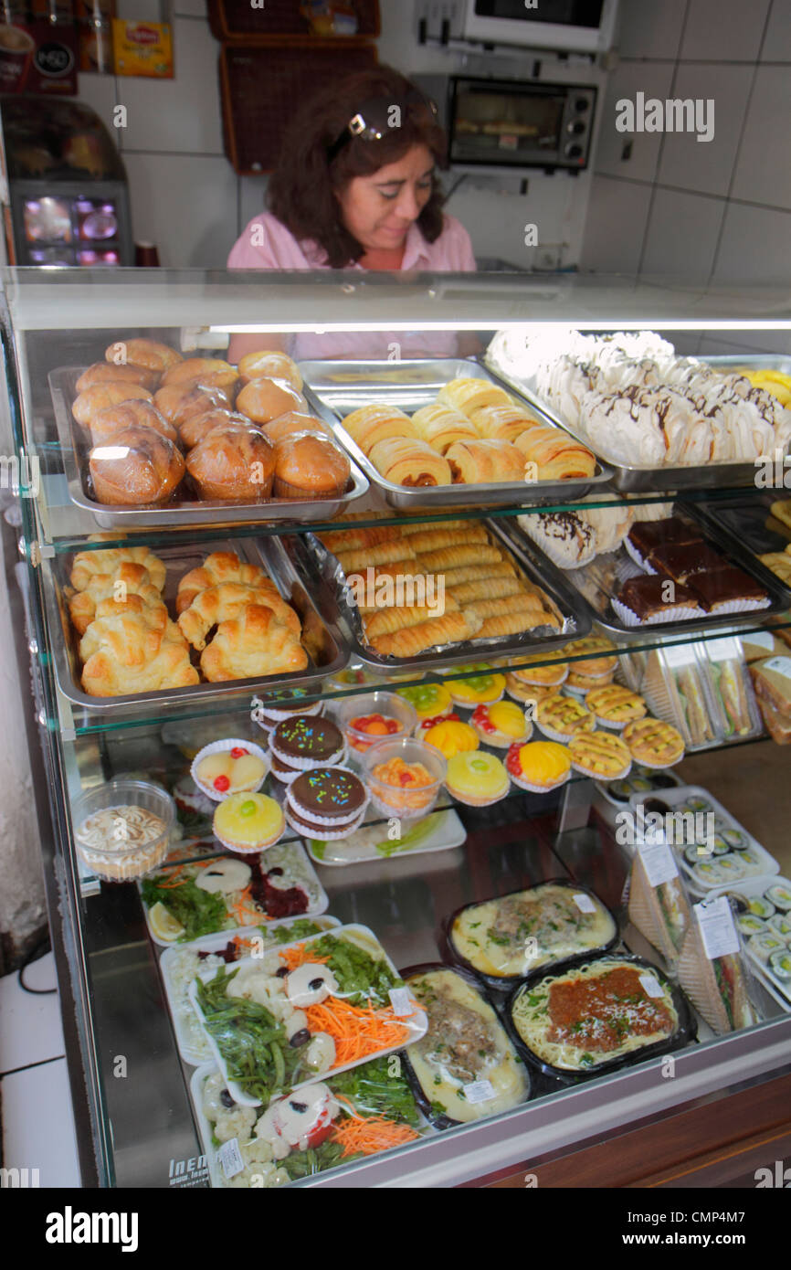 Santiago Chile, Providencia, Avenida Vicuna Mackenna, Sandwich-Shop, Bäckerei, zubereitete Speisen, Brot, Gebäck, Salat, abgepackte Mahlzeiten, Hispanic Latin Latino Ethnic im Stockfoto