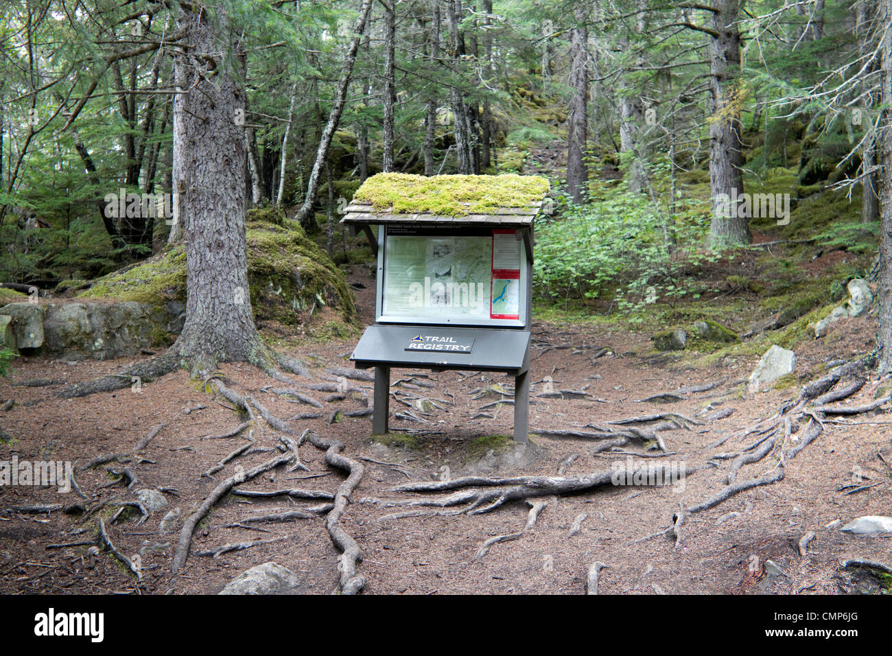 Chilkoot Trail und dem Klondike Gold Rush National Historical Park in der Nähe von Skagway, Alaska, USA. Stockfoto