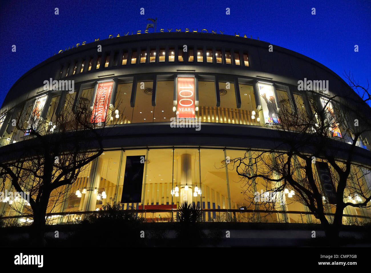 Louise M Davies Symphony Hall, 100 Jahre San Francisco Symphony, CA Stockfoto